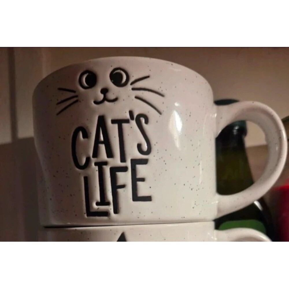One piece stackable style cat mug cats life